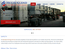 Tablet Screenshot of mulhollandenergyservices.com